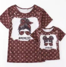 Load image into Gallery viewer, Designer Inspired Mom Life Kid Life T-shirts