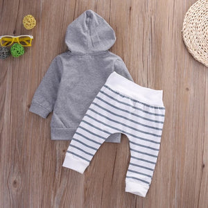Grey Hoodie Baby Boy Outfit