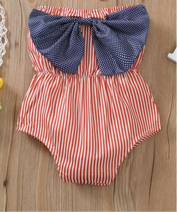 Strapless Patriotic Baby Onesie