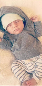 Grey Hoodie Baby Boy Outfit