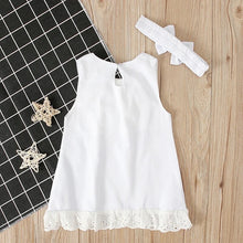 Load image into Gallery viewer, Eyelet Trim Baby Dress