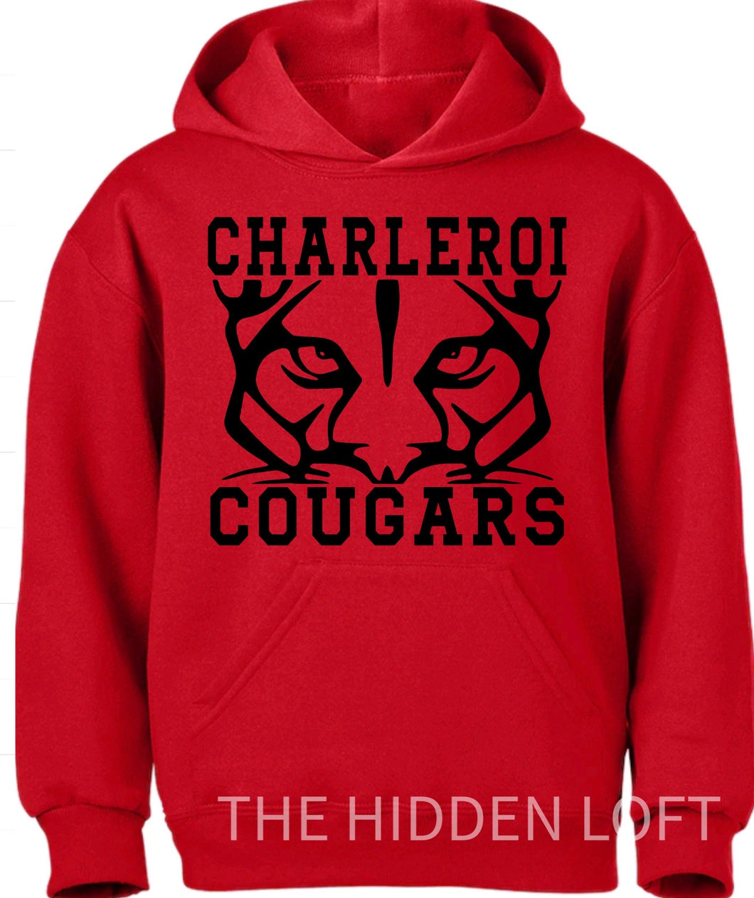 Charleroi Cougars Hoodie-RED