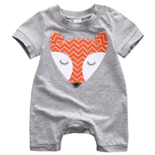 Load image into Gallery viewer, Fox Baby Romper