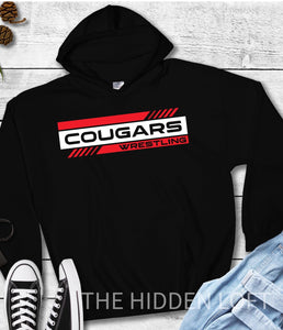 Black Cougars Wrestling Hoodie