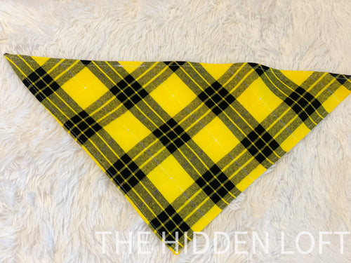 Black & Yellow Flannel Bandana