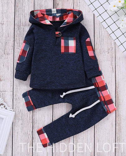 Baby Navy Blue Hoodie Outfit