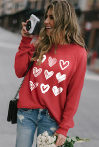 Women's Hearts Lightweight Sweatshirt