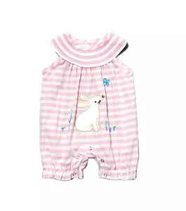 Striped Easter Baby Romper