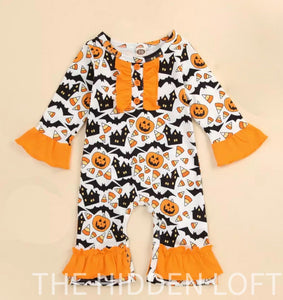 Halloween Print Baby Romper