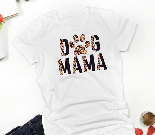 Leopard Print Dog Mama T-shirt