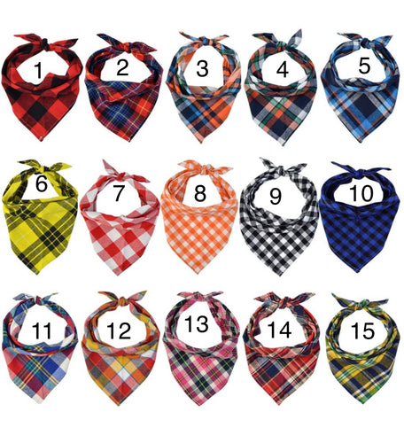 Flannel Dog Bandanas