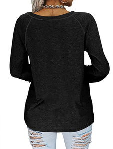 Women’s Lace Sleeve Shirt-Black