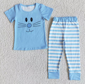 Blue Easter Bunny Pajamas