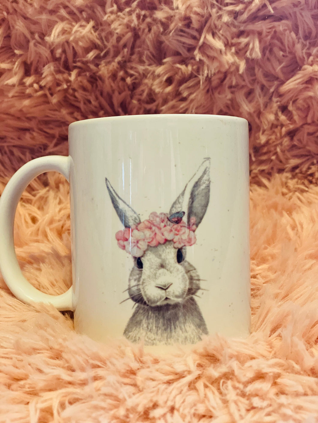 Grey Bunny Easter Coffee Mug