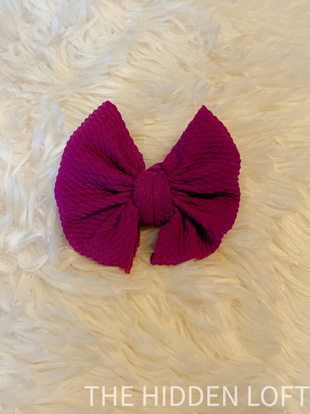 Bright Purple Hair Bow -Small