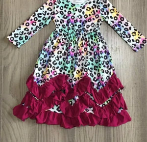 Tie-Dye Leopard Dress