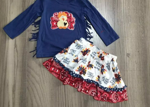Thanksgiving Turkey Skirt Outfit