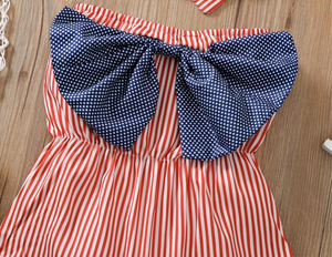 Strapless Patriotic Baby Onesie