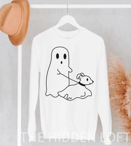 Ghost Dog Halloween Sweatshirt