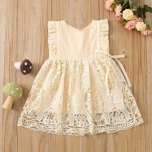 Cream Cotton Lace Dress