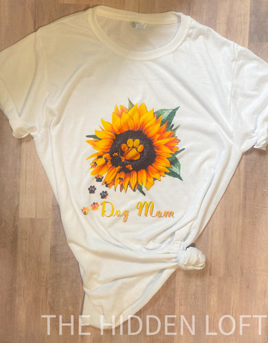 Sunflower Dog Mom T-Shirt