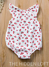 Load image into Gallery viewer, Cherry Baby Romper