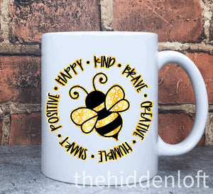 Bee Inspirational Words Coffee Cup