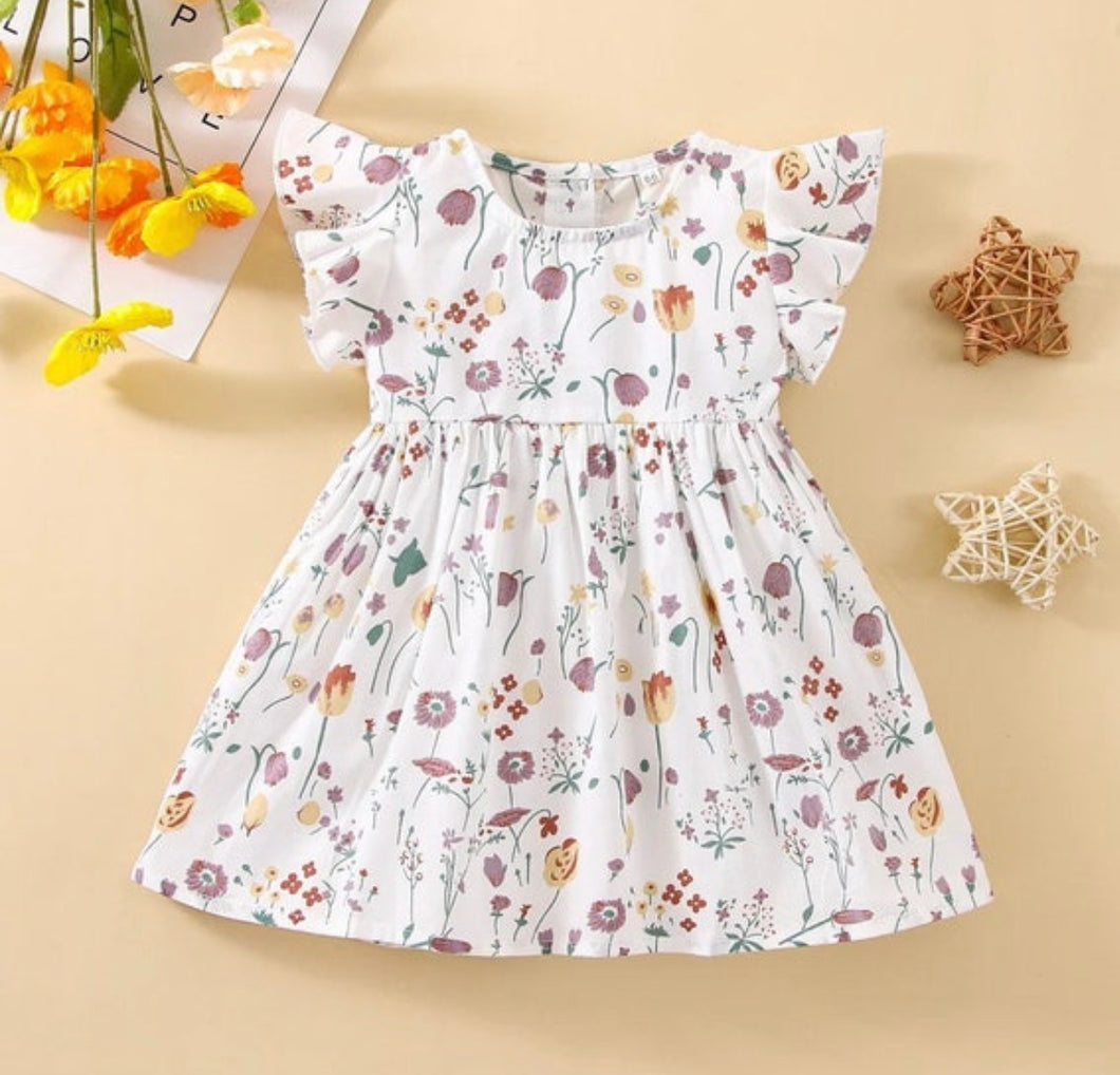 White Floral Baby Dress